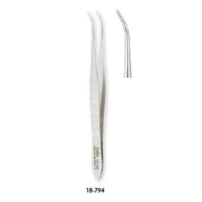 Forcep Dressing Bracken Iris 4" Fine Tip Cross Serrated Stainless Steel EA